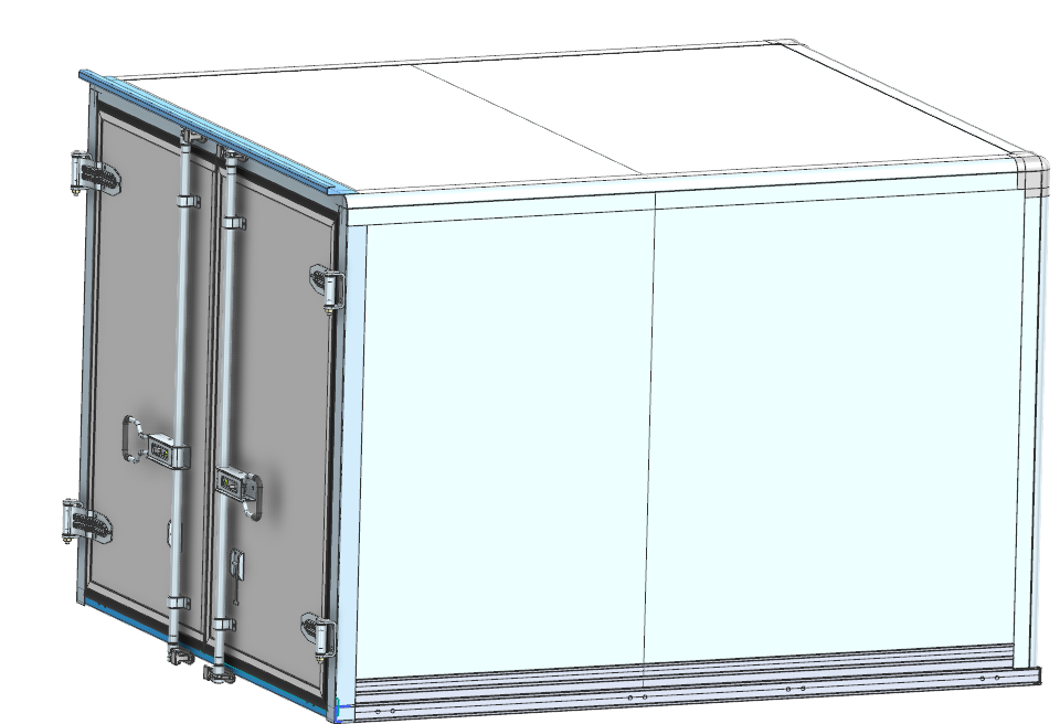 စိတ်ကြိုက် Plug-in Panel Dry Truck ကိုယ်ထည်