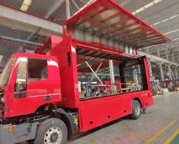 ခလုတ်တစ်ချက် ချဲ့နိုင်သော Wing-Span Dry Truck ကိုယ်ထည်